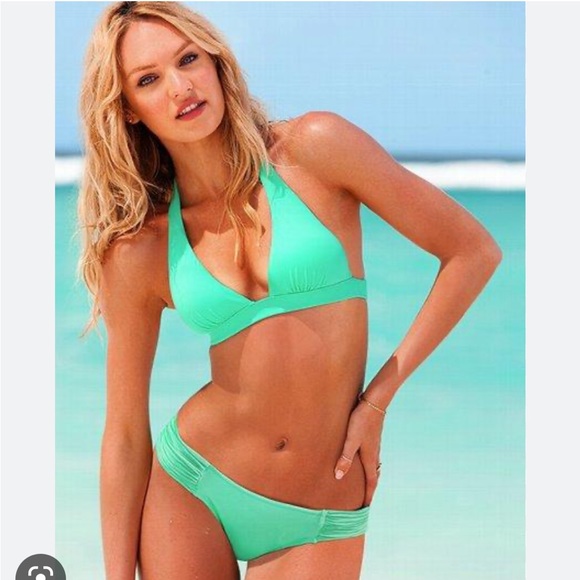 Victoria’s Secret small plunge halter purple bikini top - Picture 14 of 16